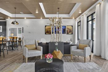 Elegant social room and starbucks coffee bar